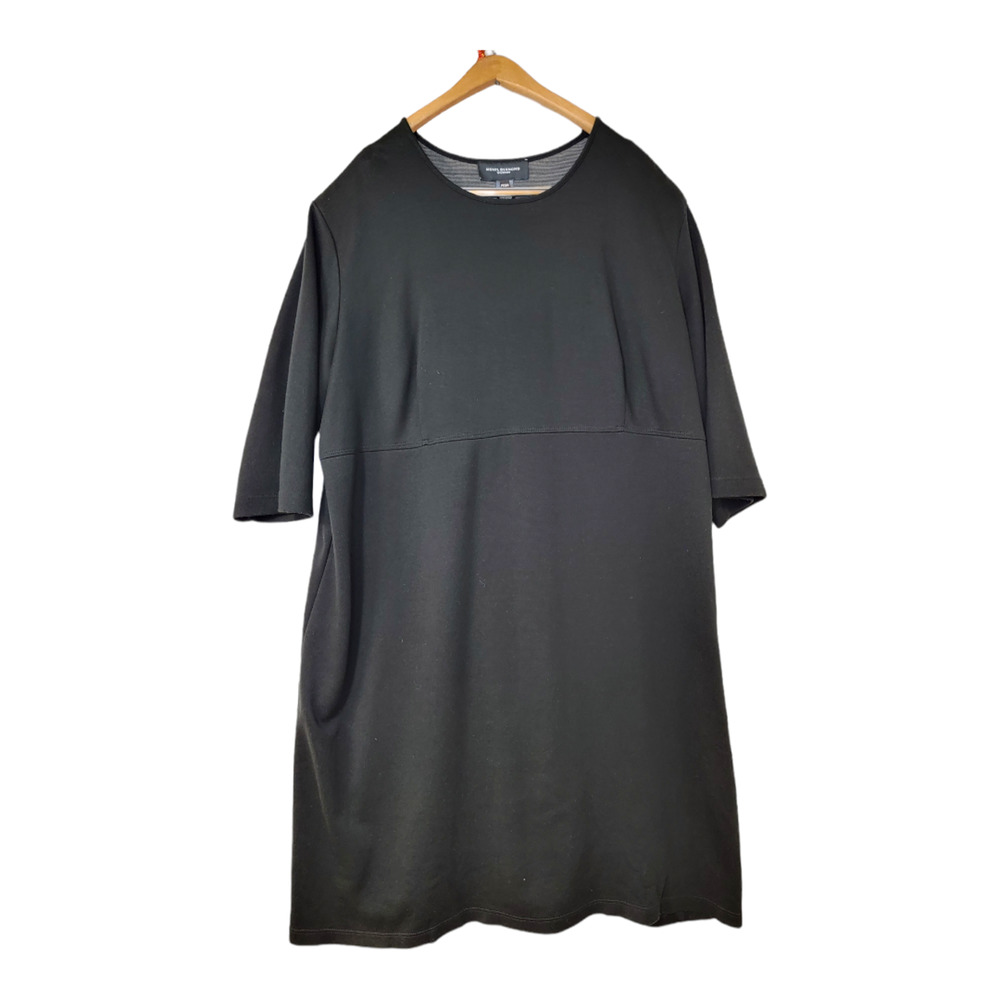 Meryl Diamond Woman 3X Petite Black Dress ¾ Sleeve